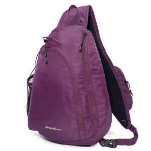 EDDIE BAUER Plum Purple Rip Stop 8L Sling Bag